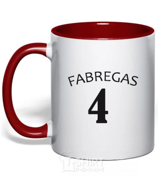 Mug with a colored handle FABREGAS 4 red фото