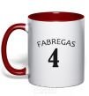 Mug with a colored handle FABREGAS 4 red фото