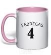 Mug with a colored handle FABREGAS 4 light-pink фото