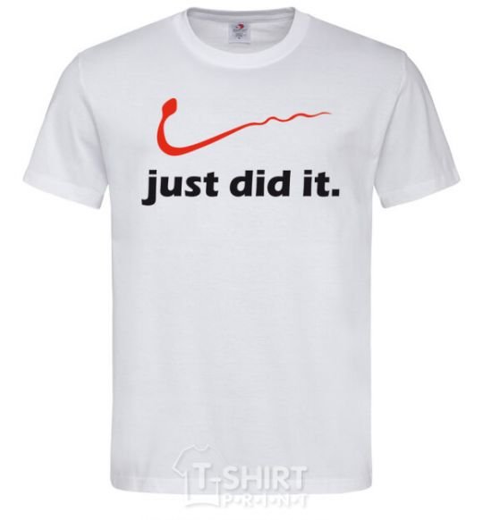 Men's T-Shirt JUST DID IT Original White фото