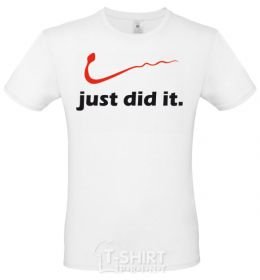 Men's T-Shirt JUST DID IT Original White фото