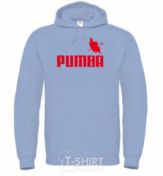 Men`s hoodie PUMBA sky-blue фото