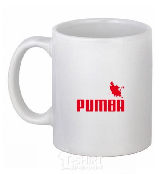 Ceramic mug PUMBA White фото
