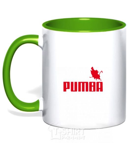 Mug with a colored handle PUMBA kelly-green фото