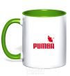 Mug with a colored handle PUMBA kelly-green фото