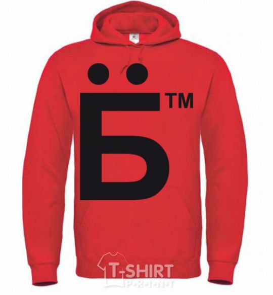 Men`s hoodie YOB bright-red фото