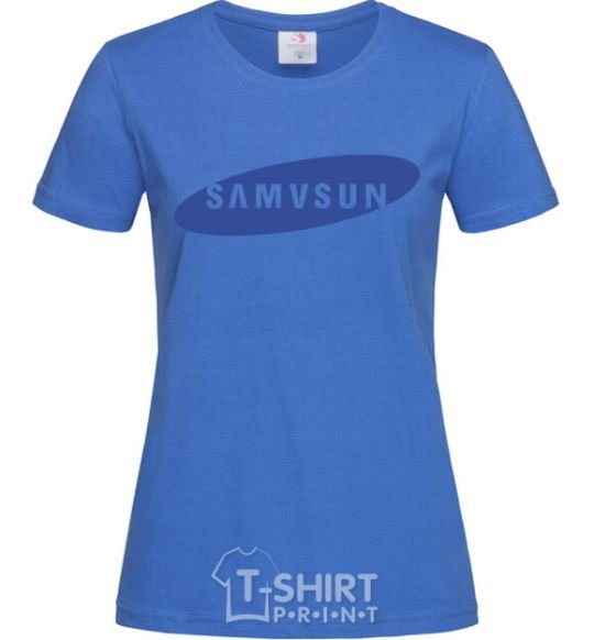 Женская футболка SAMVSUN Ярко-синий фото