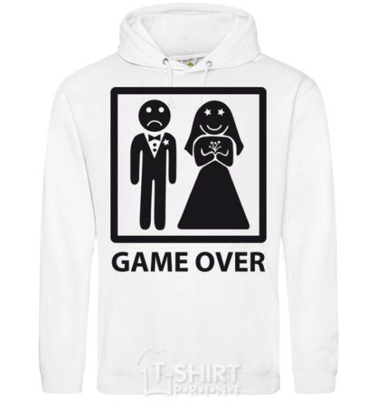 Men`s hoodie GAME OVER for boy White фото