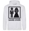 Men`s hoodie GAME OVER for boy sport-grey фото