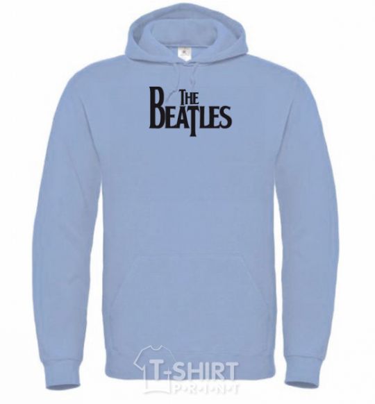 Men`s hoodie THE BEATLES original sky-blue фото