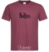 Men's T-Shirt THE BEATLES original burgundy фото