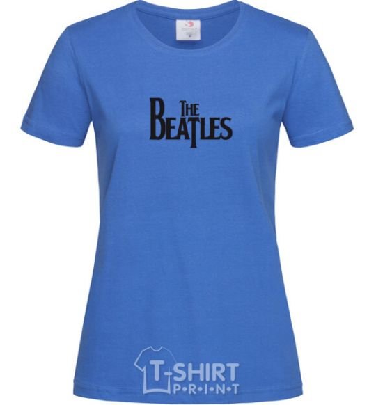 Women's T-shirt THE BEATLES original royal-blue фото