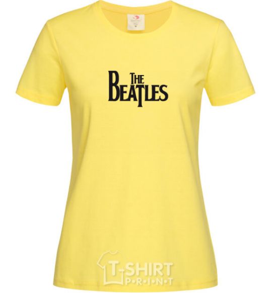 Women's T-shirt THE BEATLES original cornsilk фото