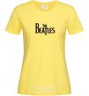 Women's T-shirt THE BEATLES original cornsilk фото