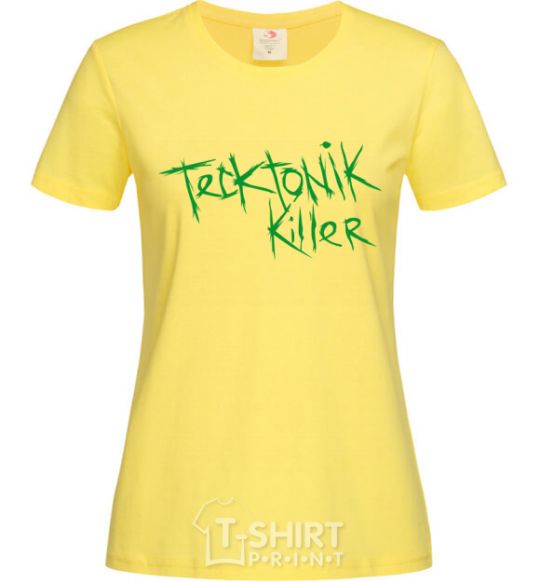 Women's T-shirt TECKTONIK KILLER cornsilk фото