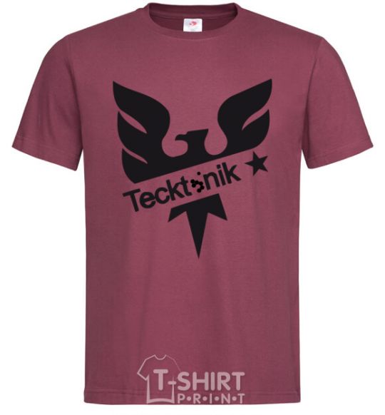 Men's T-Shirt TECKTONIK burgundy фото