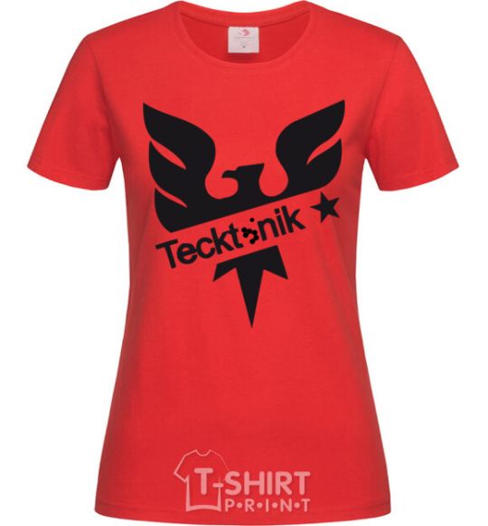 Women's T-shirt TECKTONIK red фото