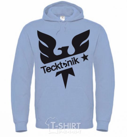 Men`s hoodie TECKTONIK sky-blue фото