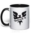 Mug with a colored handle TECKTONIK black фото