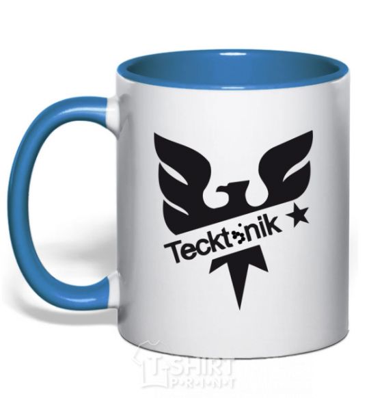 Mug with a colored handle TECKTONIK royal-blue фото