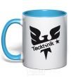 Mug with a colored handle TECKTONIK sky-blue фото