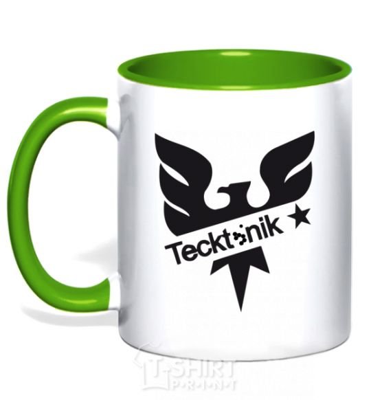 Mug with a colored handle TECKTONIK kelly-green фото