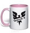 Mug with a colored handle TECKTONIK light-pink фото