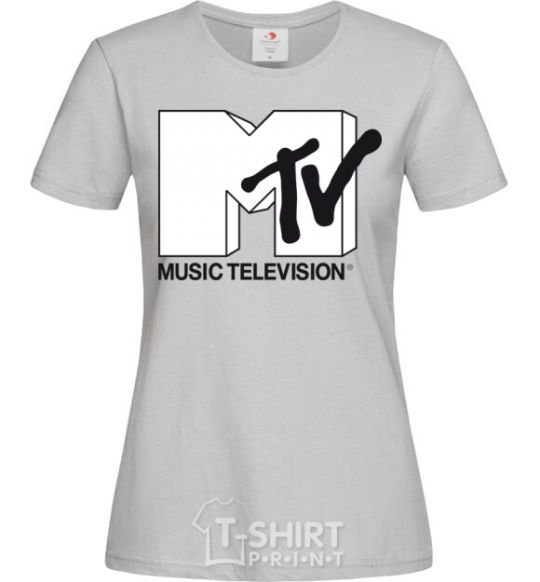 Women's T-shirt MTV grey фото