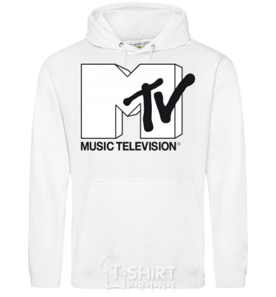 Men`s hoodie MTV White фото