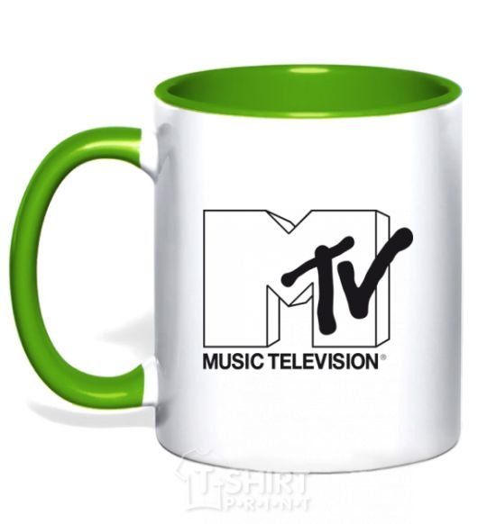 Mug with a colored handle MTV kelly-green фото