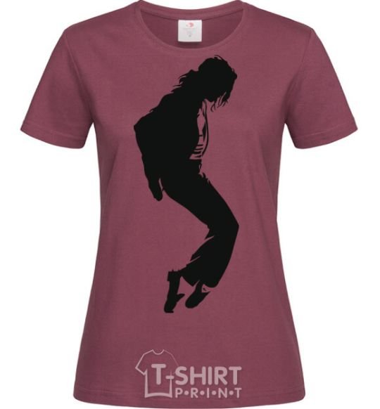 Women's T-shirt MICHAEL JACKSON burgundy фото