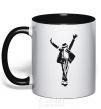 Mug with a colored handle MICHAEL JACKSON SHOW black фото