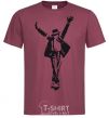 Men's T-Shirt MICHAEL JACKSON SHOW burgundy фото