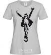 Women's T-shirt MICHAEL JACKSON SHOW grey фото