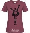 Women's T-shirt MICHAEL JACKSON SHOW burgundy фото