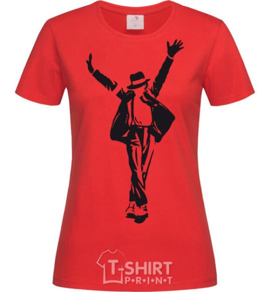 Women's T-shirt MICHAEL JACKSON SHOW red фото