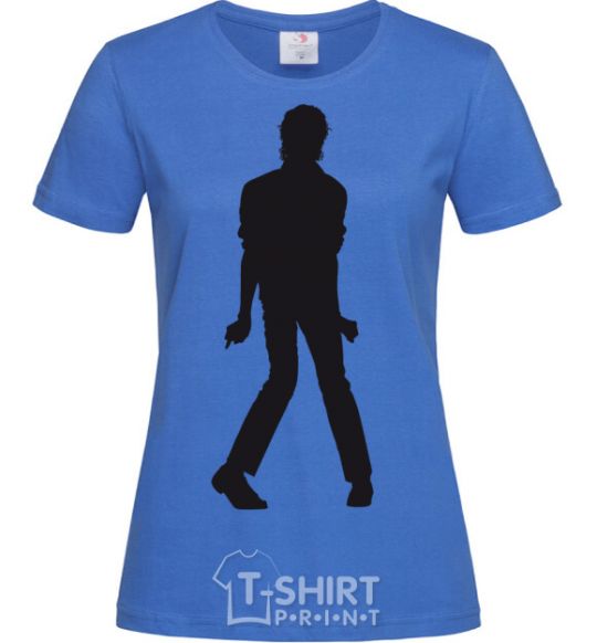 Women's T-shirt MICHAEL JACKSON DANCING royal-blue фото