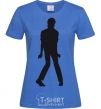 Women's T-shirt MICHAEL JACKSON DANCING royal-blue фото