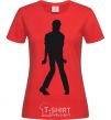 Women's T-shirt MICHAEL JACKSON DANCING red фото