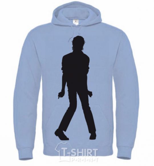 Men`s hoodie MICHAEL JACKSON DANCING sky-blue фото