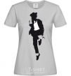 Women's T-shirt MICHAEL JACKSON HAT grey фото