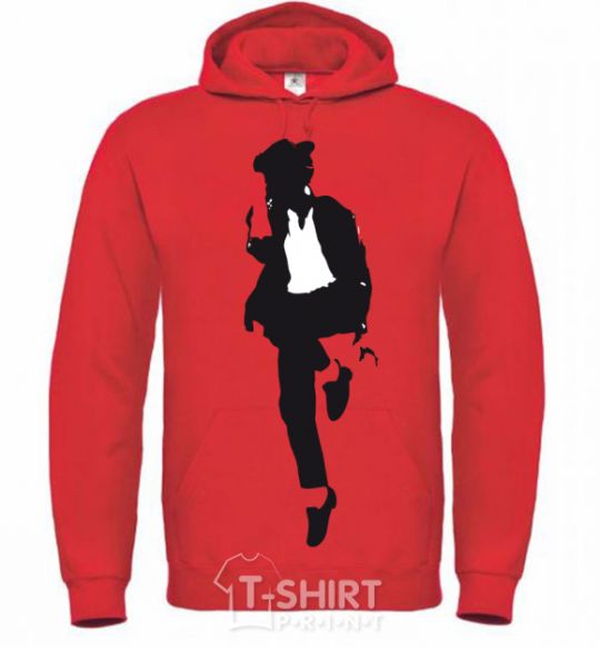 Men`s hoodie MICHAEL JACKSON HAT bright-red фото