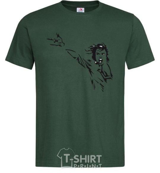 Men's T-Shirt MICHAEL JACKSON SCREAM bottle-green фото