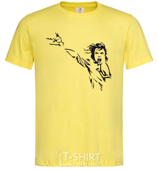 Мужская футболка MICHAEL JACKSON SCREAM Лимонный фото