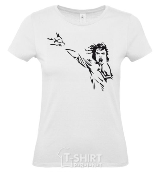 Women's T-shirt MICHAEL JACKSON SCREAM White фото