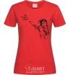 Women's T-shirt MICHAEL JACKSON SCREAM red фото