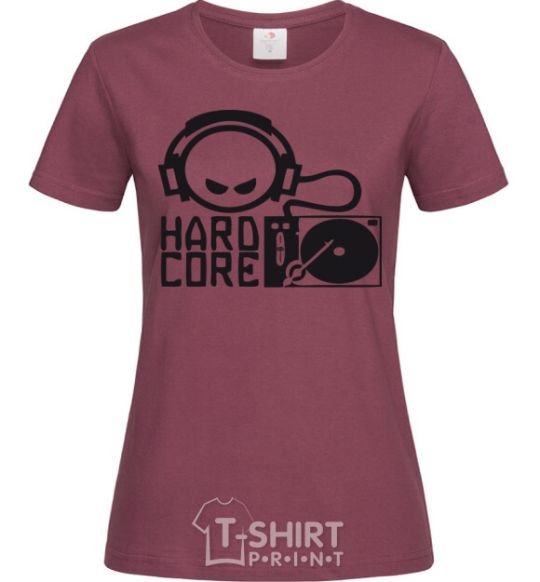 Женская футболка HARD CORE Бордовый фото