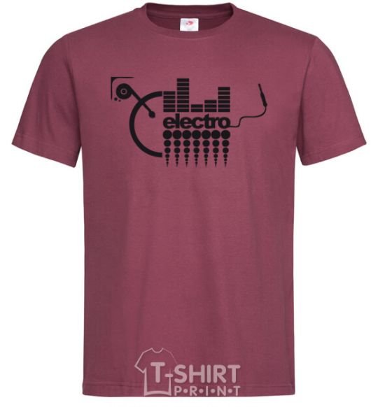 Men's T-Shirt ELECTRO burgundy фото