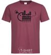 Men's T-Shirt ELECTRO burgundy фото