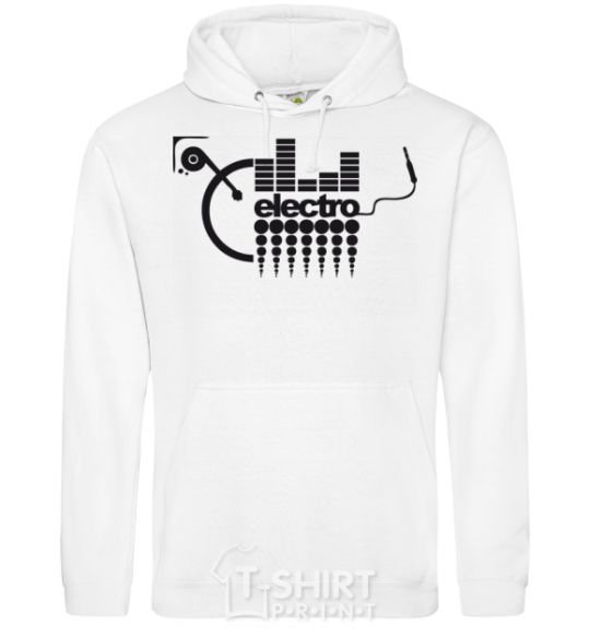 Men`s hoodie ELECTRO White фото